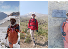 کریم فروتن، جانباز سرافراز شیروانی، قله دماوند را برای نوزدهمین بار فتح کرد