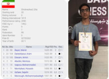 قهرمانی ایلیا قلی‌نژاد در مسابقات بین المللی شطرنج اوپن ابن‌سینا