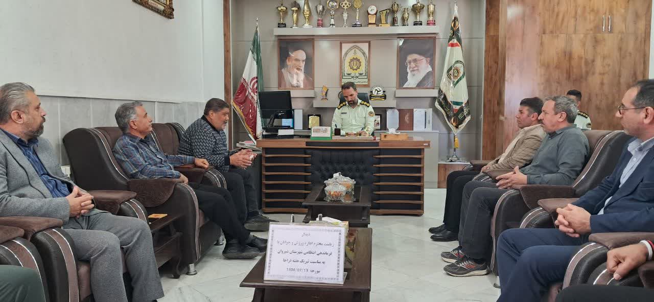 دیدار ورزشی ها با فرمانده انتظامی شهرستان به مناسبت هفته فراجا
